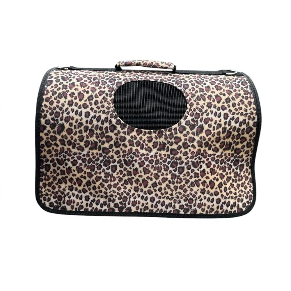 Leopard Print Pet Carrier Soft Side